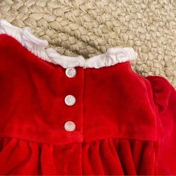 Ralph Lauren Velour Trim Footed Coverall, Park Avenue Red, Size 3m - Picture 4 of 6